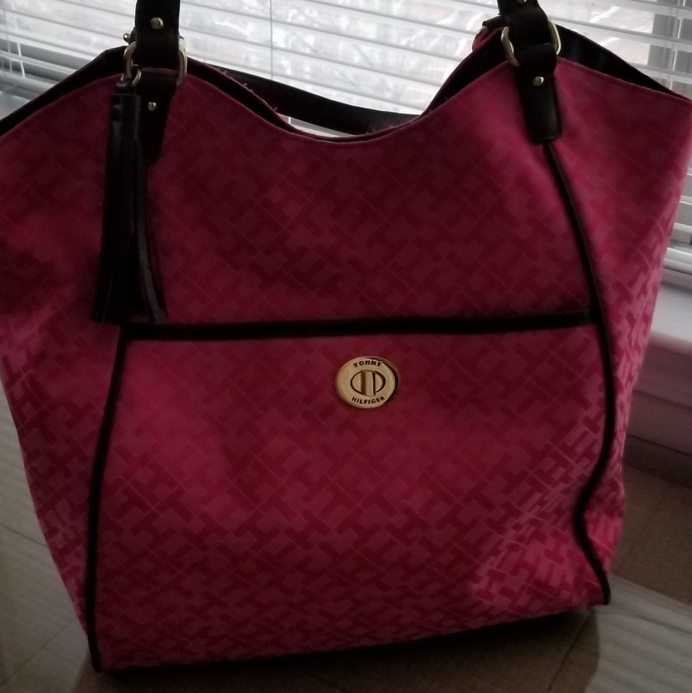Tommy Hilfiger Pink Tote Handbag